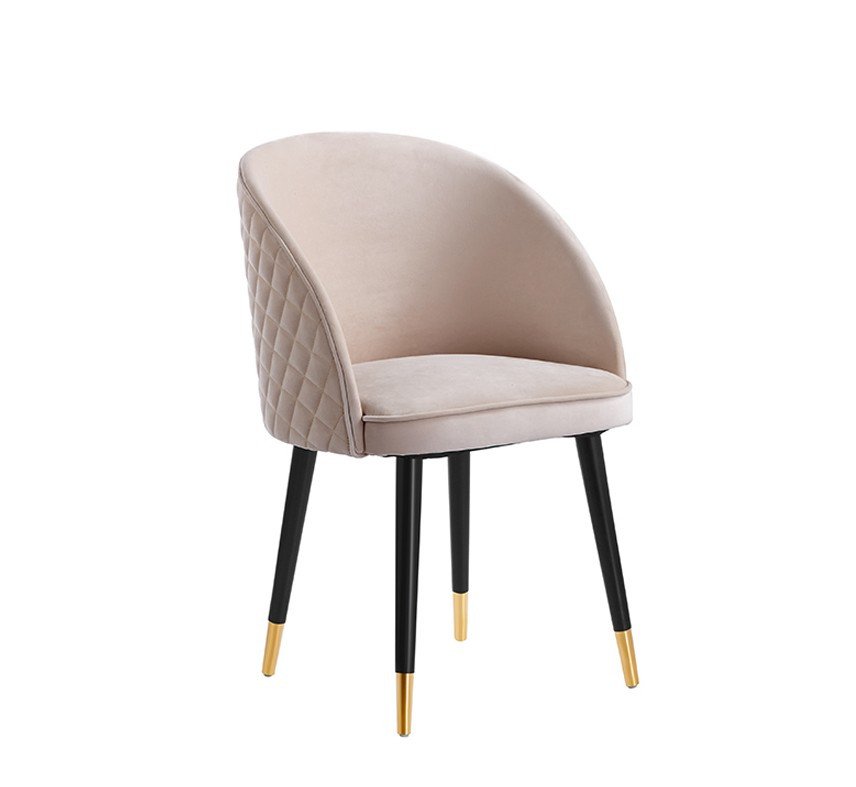 Classic White And Black In Gold Accent Dining Chair ⋆ Emirates Home