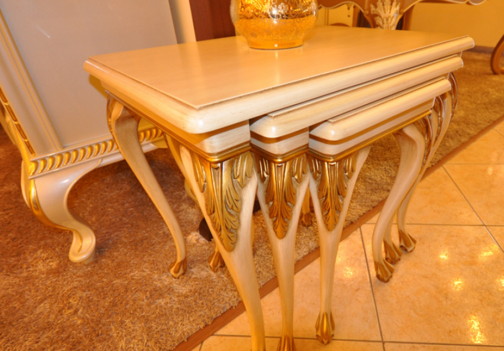 Golden White Classic Coffee Table ⋆ Emirates Home