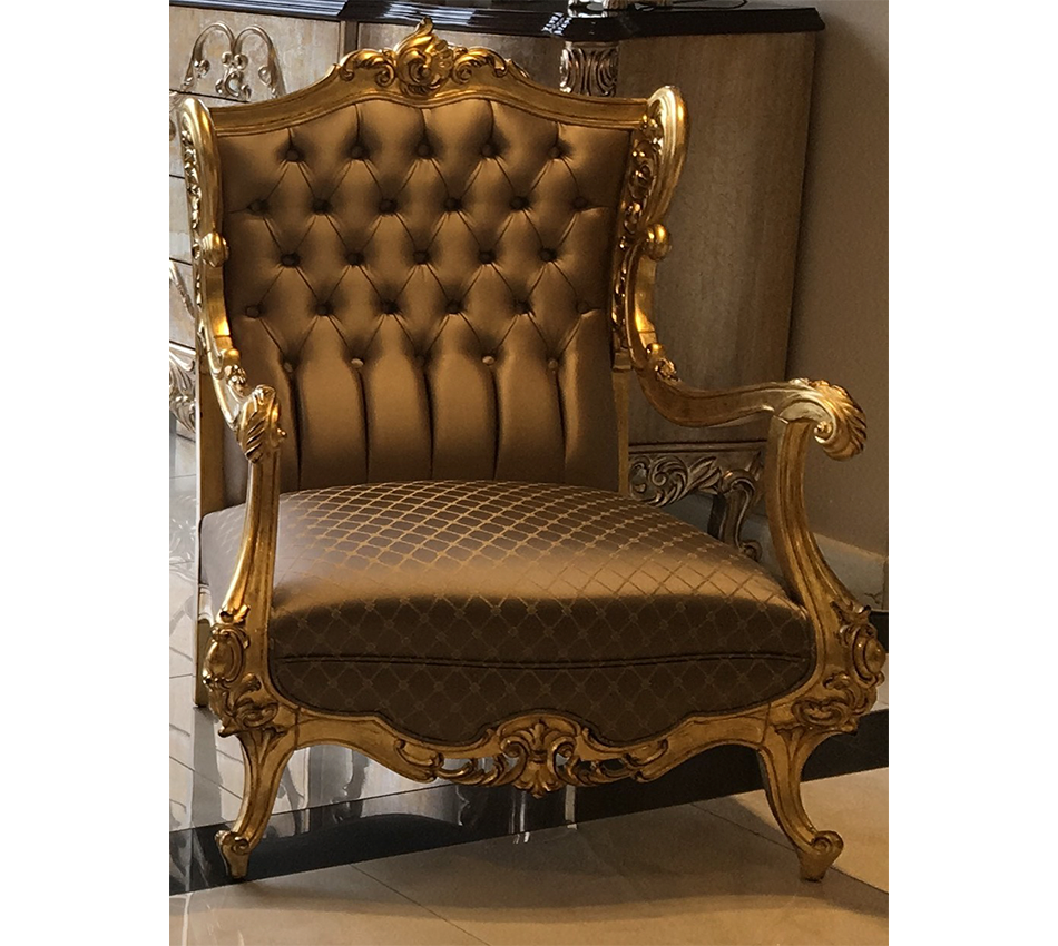 Vintage Classic Gold Armchair ⋆ Emirates Home