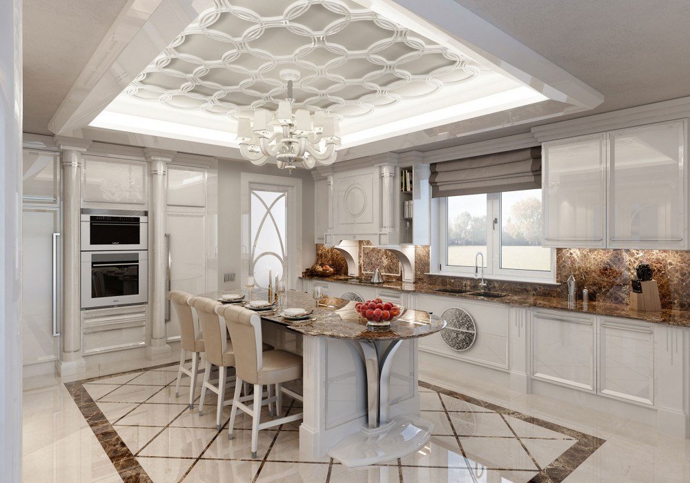 Luxury Kitchen Arrangement And Fashionable Furniture Style ⋆ Emirates Home