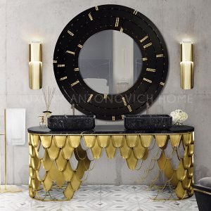 Golden washbasin