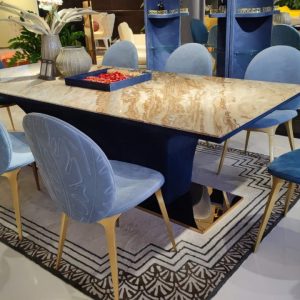 Luxury Blue Dining Chair