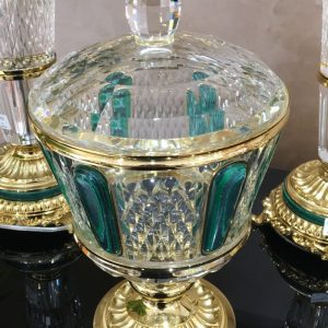 Teal and Gold Luxury Vase