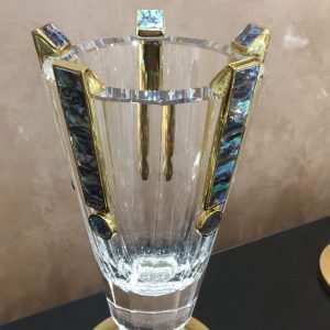 Luxury Teal and Gold Classic Vase