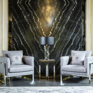 Luxury Gray Armchair Furniture