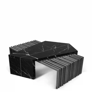 Luxury Solid Black Marble Table