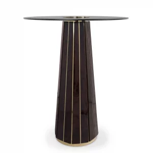 Luxury Black with Gold Lines Table