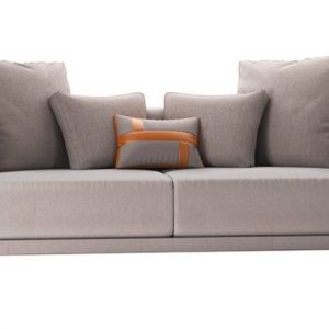Luxury Gray Sofa with Abstract Pattern