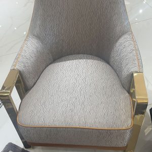 Luxury Gray Gold Armchair