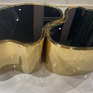 Luxury Abstract Gold Black Table