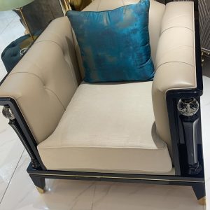 Two-tone Cream Black Chair
