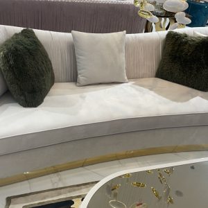 Long Classic White Curve Sofa