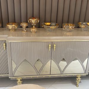 Luxury Gold Patterned Console