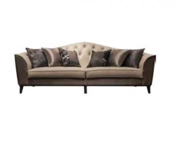 Velvet Sofa With Button Tufted Back
