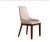 Upholstered Wooden Restaurant Chair With Low Arms