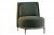 Green Fabric Restaurant Armchair With Round Seat