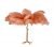 Ostrich Feather Palm Tree Table Lamp In Gold And Pink