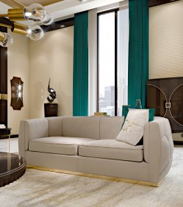 Elegant Grey Sofa