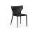 Armless Black Leather Restaurant Chair