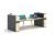 Call Center Double Table With Cabinet