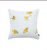 White Cushion With Gold Leaves Accent