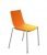 4 Leg Plastic Orange Ombre Restaurant Chair
