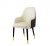 Black And White Chair With Gold Base Accent