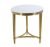 Round White And Gold Restaurant Table