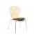 Wooden Restaurant Chair With Upholstered Leather Seat