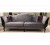 Bright Gray Sofa With Black Cabriole Legs