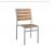 Red Oak Wood Steel Frame Restaurant Chair