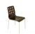 Dark Wood Cafeteria Chair With Perforated Back