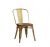 Wooden Seat Gilded Metal French Style Cafeteria Chair