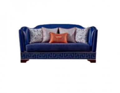 Blue Textured Sofa
