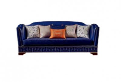 2,5-meter Blue textured sofa