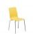 Yellow Plastic Base Restaurant Chair