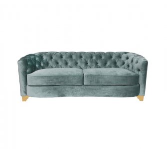 Long Pale Blue Sofa