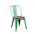 Green Tolix Cafeteria Chair With Wooden Seat