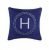 Blue Letter H Cushion