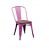 Purple Tolix Cafeteria Chair With Wooden Seat