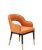 Orange Leather Restaurant Tub Chair