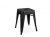 Black Backless Plastic Cafeteria Chair