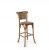 All Wood Restaurant Chair With Rottan Back