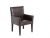 Laconic Brown Leather Restaurant Armchair