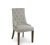 White Armless Restaurant Armchair With Tufted Back