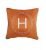 Terracotta H Initial Cushion