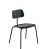 Black Wooden Restaurant Chair With Metal Base