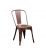 French Style Brown Metal Cafeteria Chair