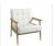 White Tufted Fabric Restaurant Chair