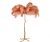 Ostrich Feather Palm Tree Floor Lamp In Gold And Pink